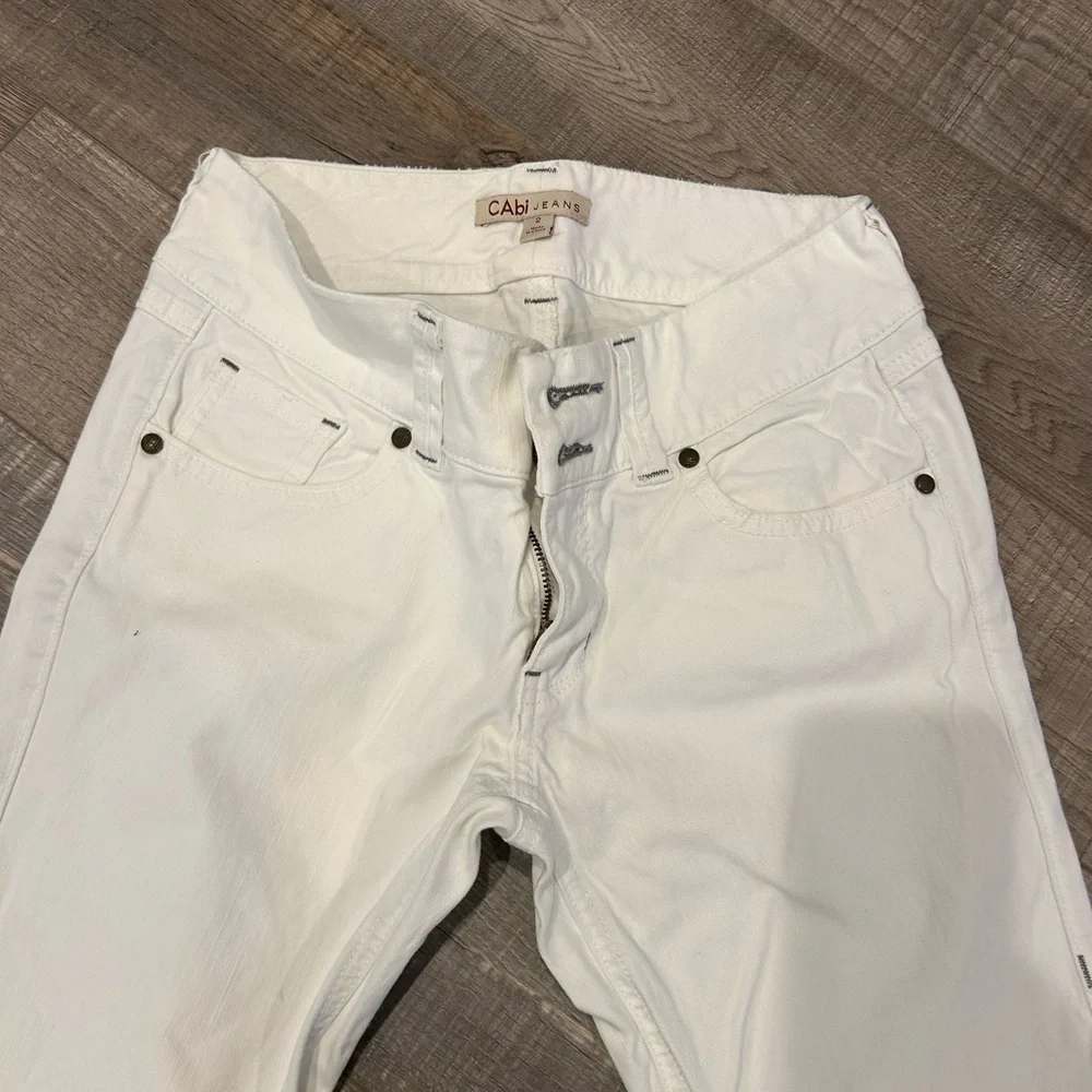CAbi jeans size 2, white denim - Picture 3 of 8